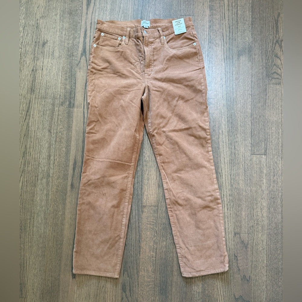 New J Crew Vintage Slim Straight Corduroy Pants-Size 30